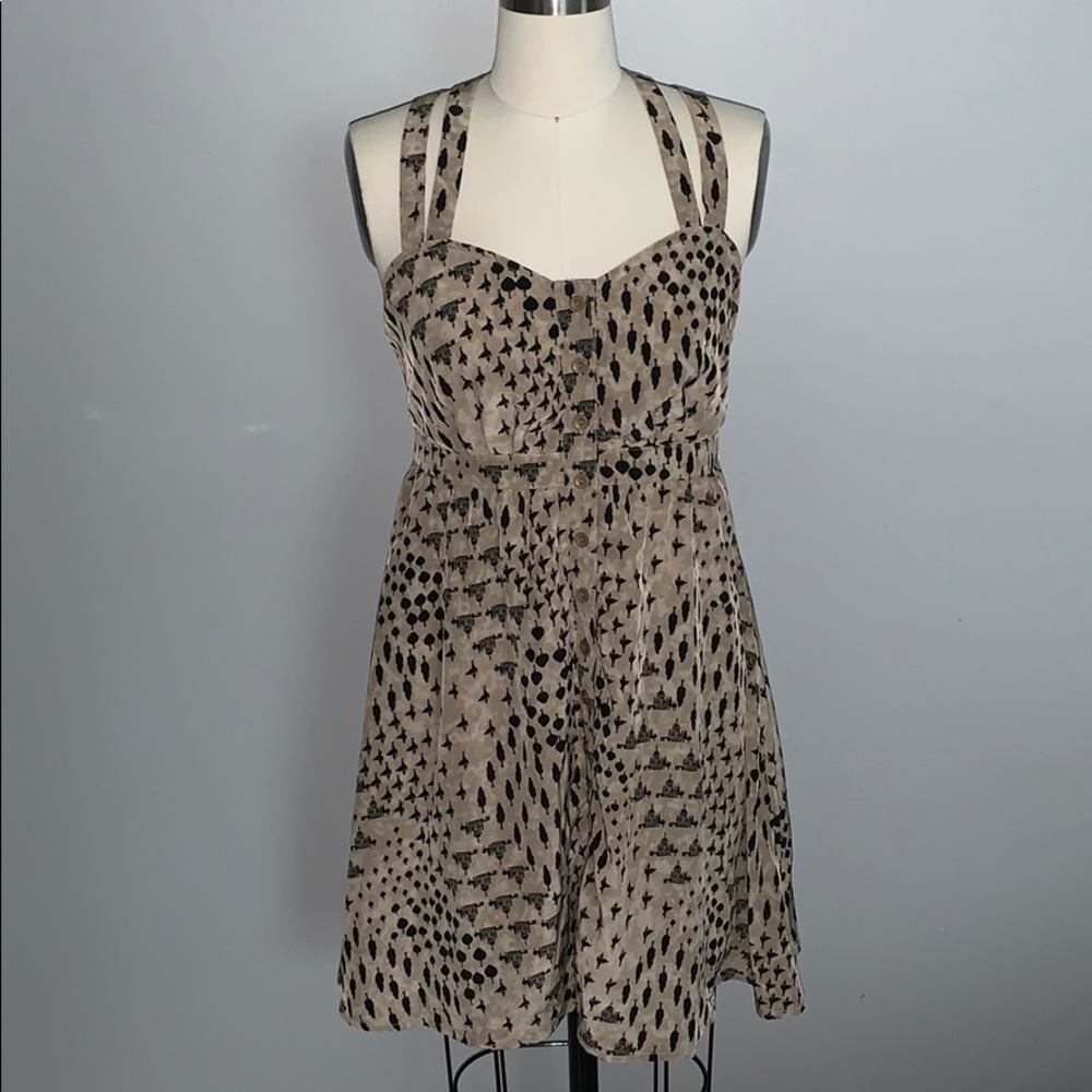 🤩Blue Rain Brown/Black Taj Mahal Sweetheart Dress